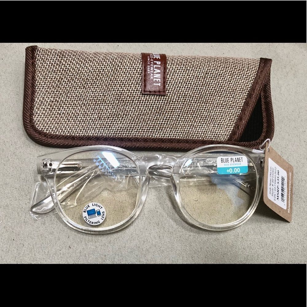 NWT blue light filtering glasses by Blue Planet